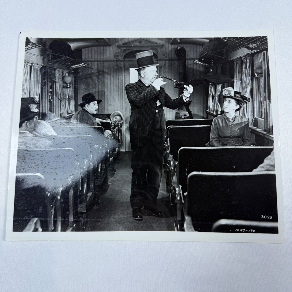 W.C. Fields Movie Still Vintage 8x10 B&W Photo Train Scene Classic Comedy